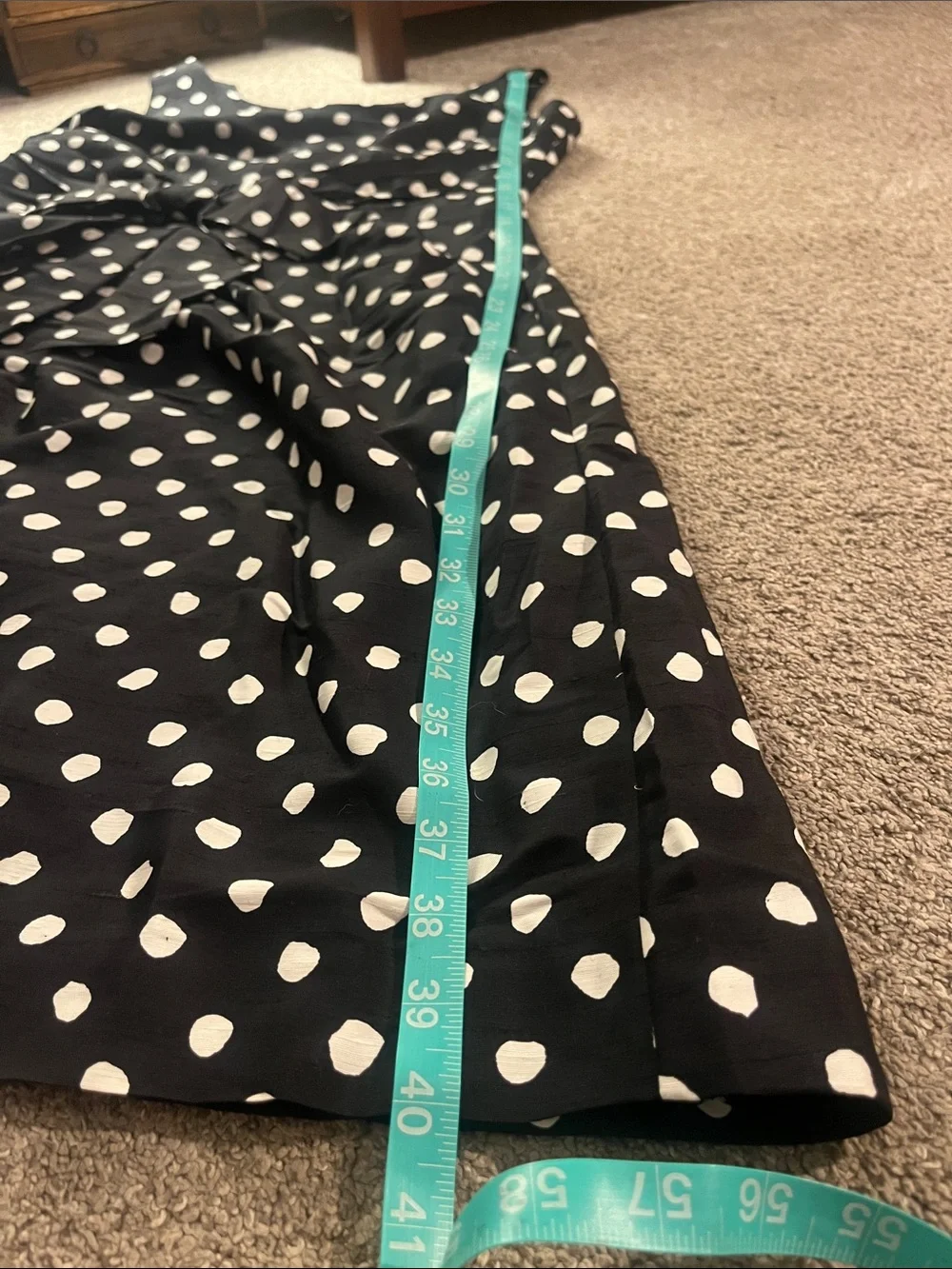♠️👓♠️👓♠️ kate spade Black&White Silk Polkadot BIG BOW “Jillian” Dress sz12 EUC